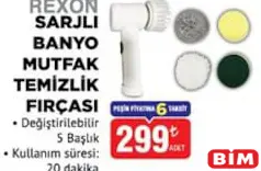 REXON ŞARJLI BANYO MUTFAK TEMİZLİK FIRÇASI